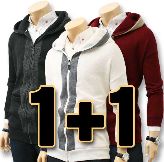 하트비트 히리틴 후드집업 가디건 1+1 세트 [2장 묶음] 니트 [국내생산]