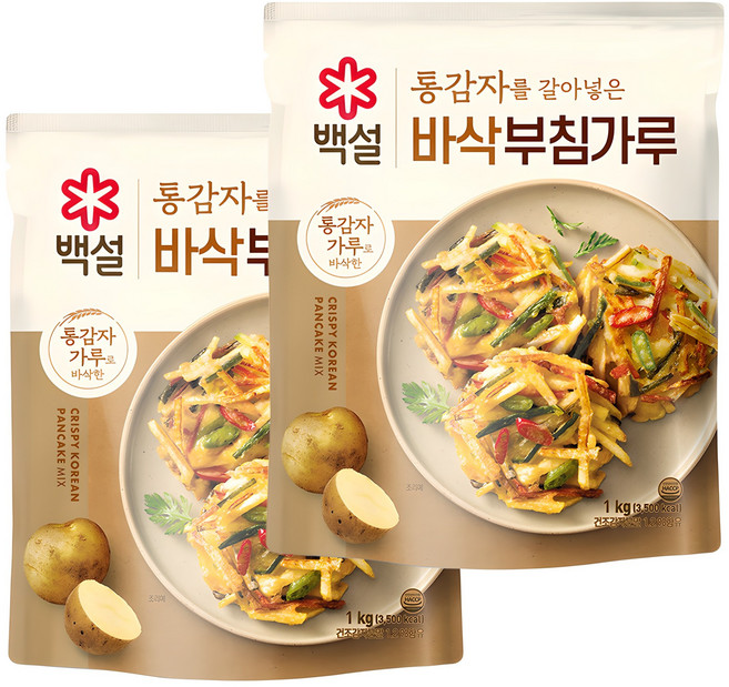 백설 바삭 부침가루, 1kg, 2개