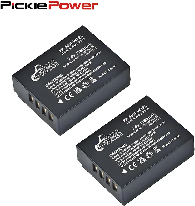 Picke Power NP-W126 배터리 Fuji X-M5 X-T50 X100V X-T3 II 충전기, 04 2 Battery
