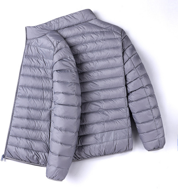 남성 초경량 패딩 봄겨울용 방풍방습 카라넥 고급한 다운 슬림핏 캐주얼 베이직 코디 아웃도어 오피스룩 크롭 점퍼