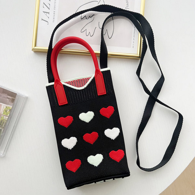 미니 니트 크로스가방 패턴 스마트폰 미니크로스백 니트크로스백 에코백