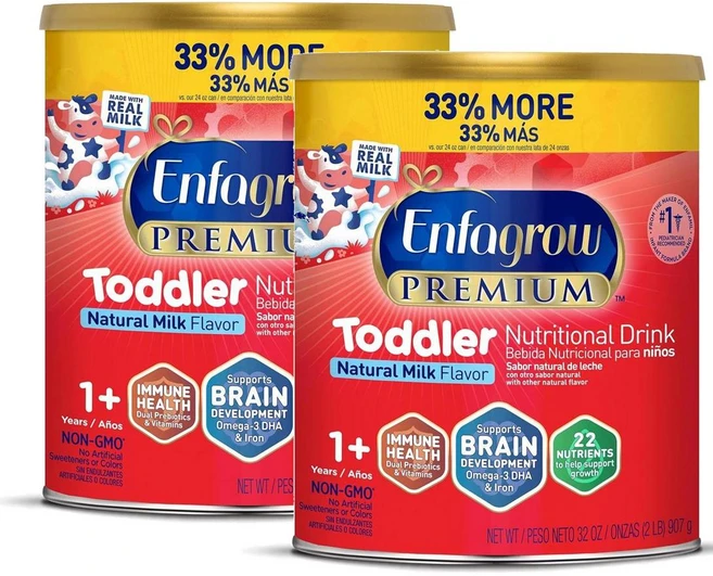 엔파그로우 프리미엄 토들러 분유 내추럴밀크맛 1세이상 Enfagrow Premium Toddler Milk Powder, 2개, 907g - 쿠팡