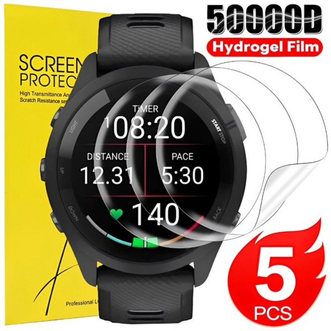 5/3/1Pcs Garmin Watch Forerunner 70 170 265 265s 955 965 HD 투명 소프트 TPU 필름 안티 스크래치 스크린 프로텍터 용 하이드로 겔, [00] 1PCS, [00] Forerunner 955