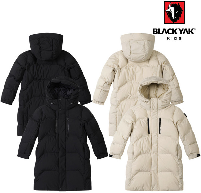 블랙야크키즈 패딩 롱다운 아틱무브 구스 롱패딩 점퍼 파카 자켓