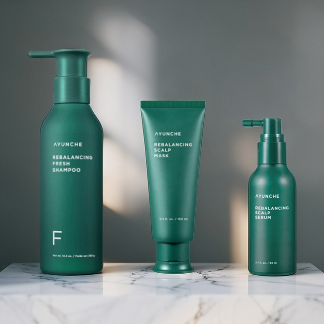 AYUNCHE 아윤채 리밸런싱 프레시 헤어케어 세트 [샴푸 350g + 마스크 100ml + 세럼 80ml], 1세트