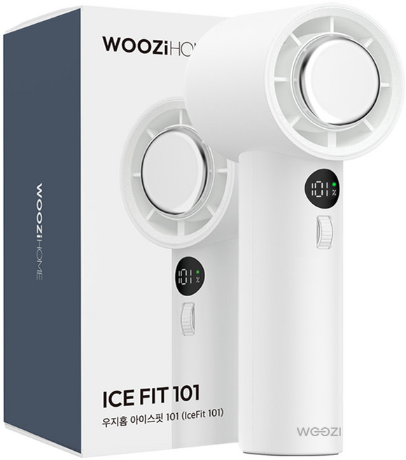 우지홈 IceFit 101단 급속 냉각 휴대용 선풍기, 화이트, CF02