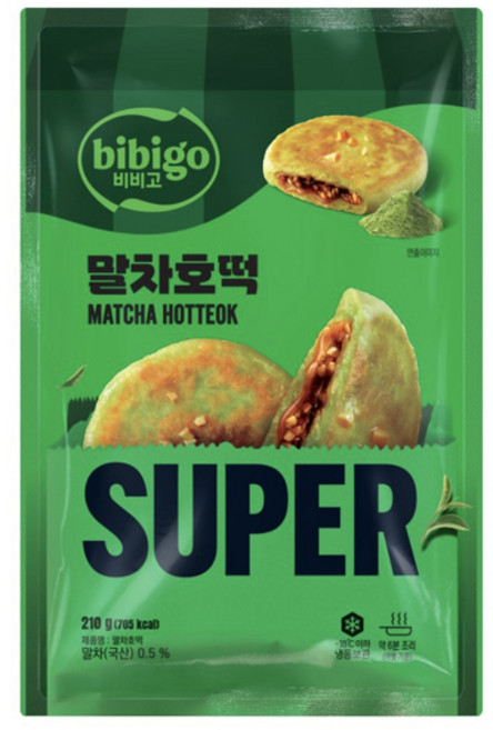 CJ 비비고 슈퍼 말차 호떡, 4개, 210g