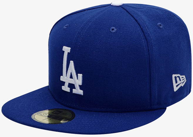 뉴에라 MLB 어센틱 LA 다저스 피티드캡 게임 다크 로얄 70331962, 다크 블루, 1개