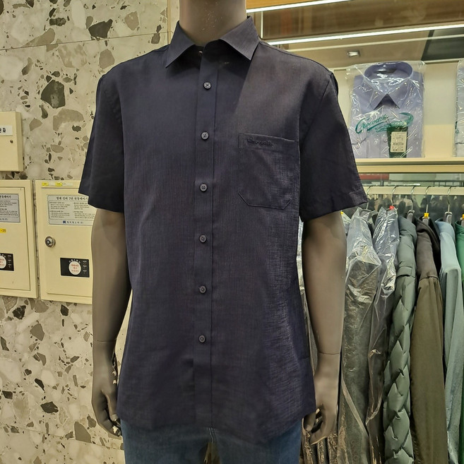 청주NC 크로커다일 여름 린넨터치 강연 솔리드 반 소매 남방 CDAAAWS 2453