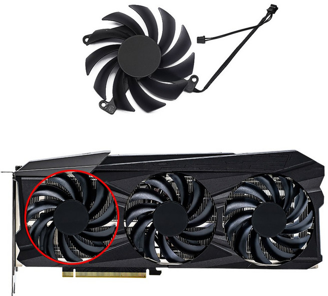INNO3D GeForce RTX 3080 3080Ti 3090 iCHILL X4 비디오 카드 팬용 85MM CF 12915S RTX3080 RTX3080Ti RTX3090 그래픽, Fan A