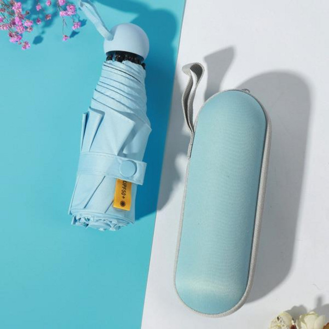 Regn 마카롱 캡슐우산 5단 우양산 파스텔 케이스 휴대용 초경량 미니 양산겸용 UV차단 우산