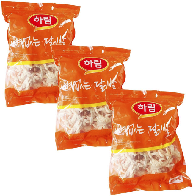 하림-뼈없는 닭발 1kg, 3개