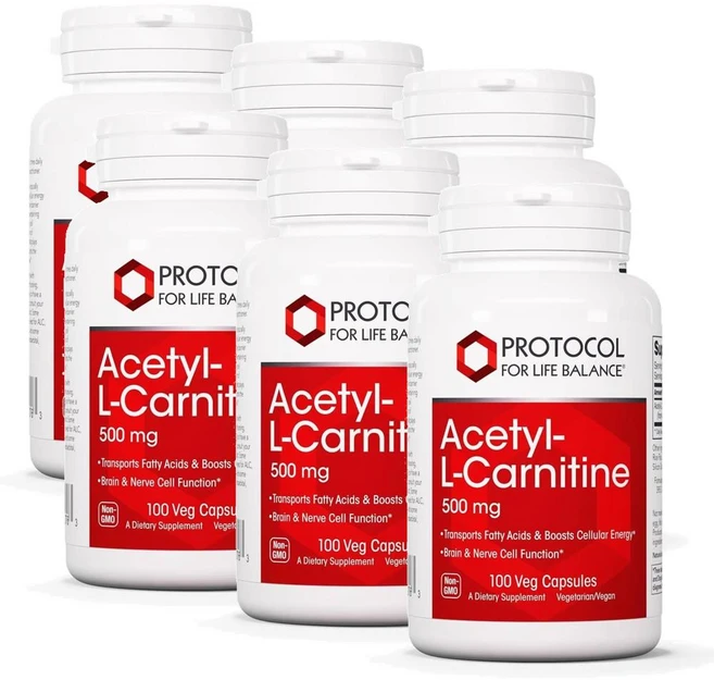 프로토콜 아세틸 L-카르니틴 500mg 캡슐 PROTOCOL FOR LIFE BALANCE Acetyl- L-Carnitine, 6개, 100정 - 쿠팡