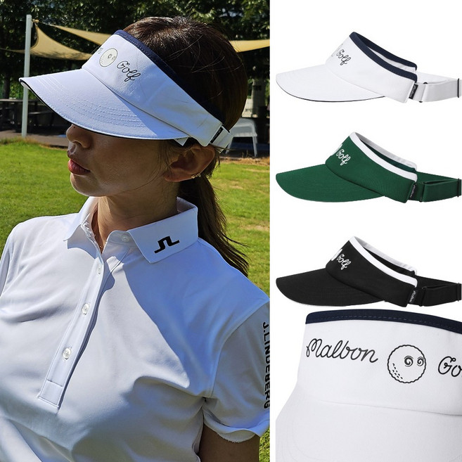 말본골프 남녀공용 썬캡 바이저 말본모자 골프모자, 검정색-ME0023, 1개