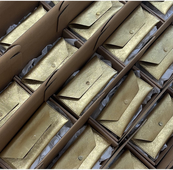 가죽 황금 현금 봉투 지갑 용돈지폐 수납 골프지갑 세뱃돈 상품권 (이니셜각인), 18k골드, X