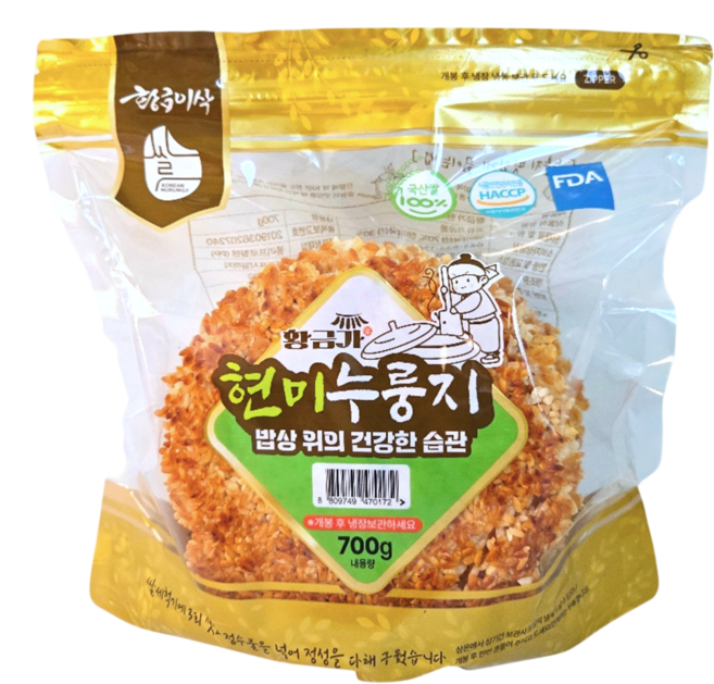 황금가 현미누룽지, 1개