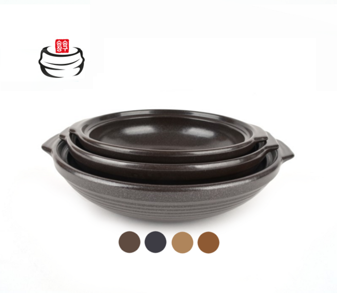 경산세라믹 전골판(특대/335mm), 자연유 (황토), 특대 (335mm), 1개