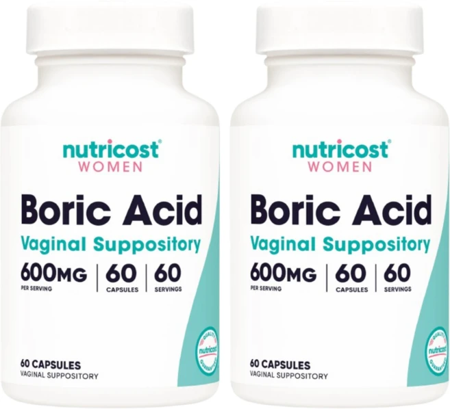 Nutricost 여성 보릭산 질 좌약 600mg 캡슐 60정 2 SET - 쿠팡