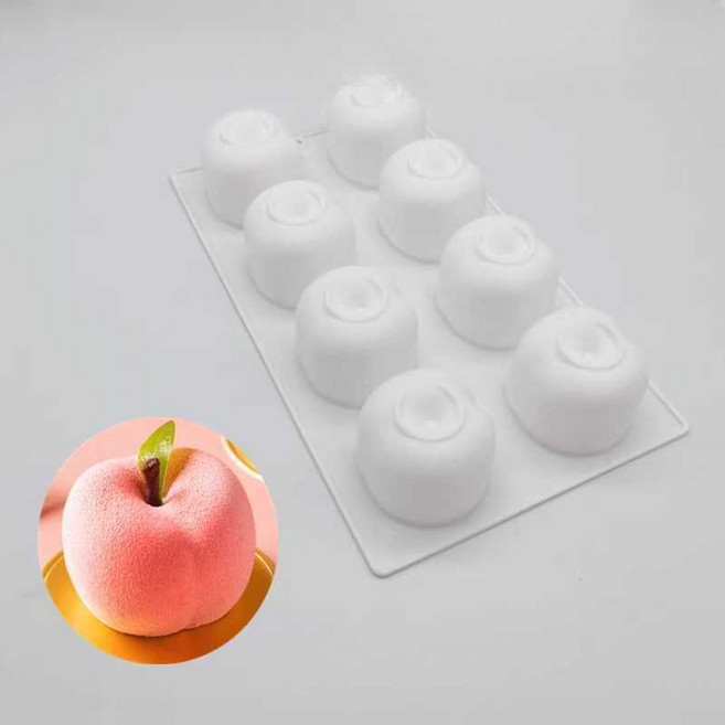 과일모양 무스케이크 실리콘 몰드 오렌지 디저트 사과 금형 틀, 1개, 8. 오렌지 6중대