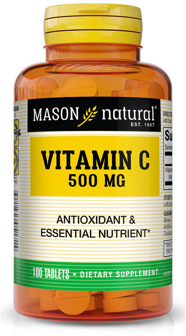 Mason Naturals 維他命C錠 500mg, 100顆, 1罐
