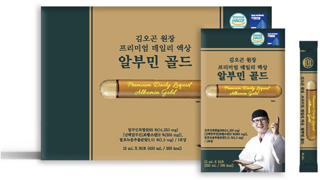 [김오곤원장] 프리미엄 데일리 액상 알부민 골드 15ml x 30포, 90개