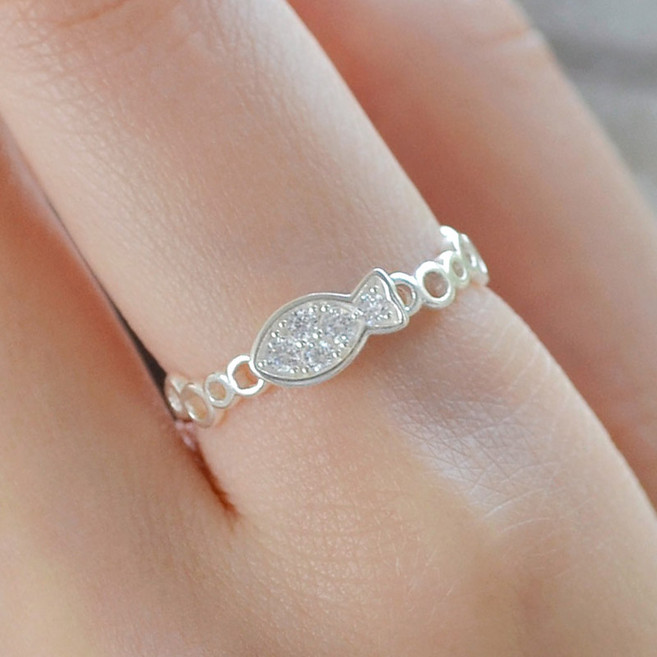 반지소 925실버 재물운 모녀 수능 학업운 물고기 반지