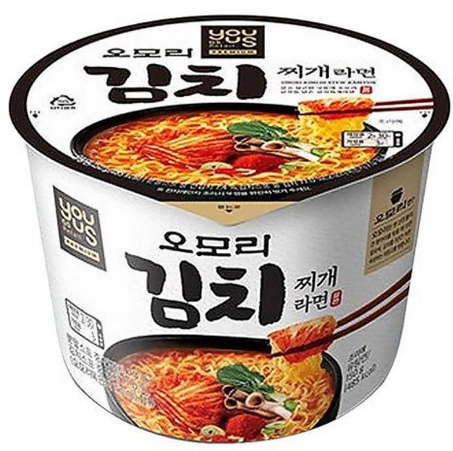 유어스 GS25 틈새 오모리 김치찌개 컵라면 150G, 6개