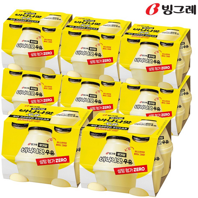 빙그레 바나나우유 무가당, 32개, 240ml