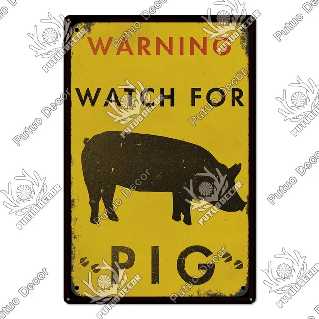 TUO 장식 주석 기호 예술 클럽 금속 접시 남자 빈티지 그림 동굴, 7.87x11.8inch, TH1648