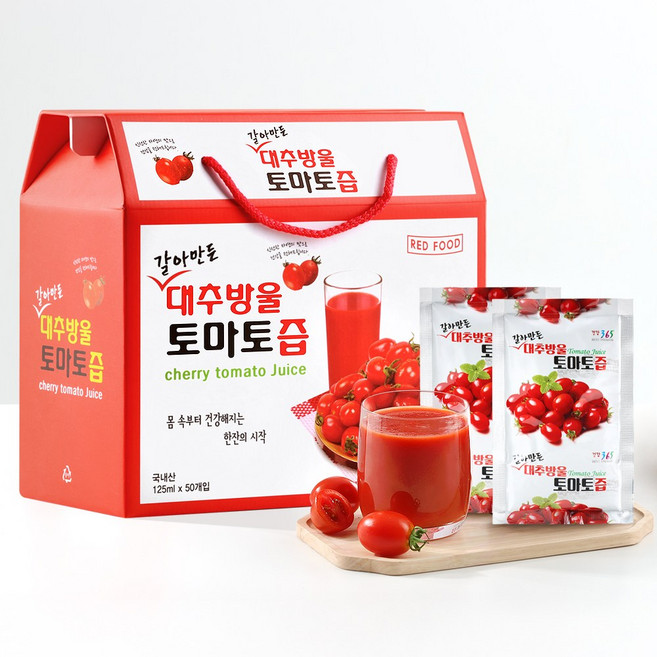 갈아 만든 대추방울토마토즙, 125ml, 50개