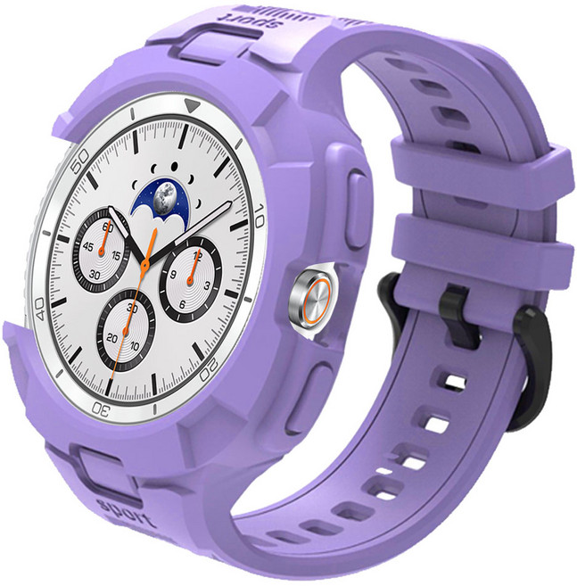 오네꼬네 일체형 스트랩 케이스 밴드 시계줄 호환용, 1개, 라벤더