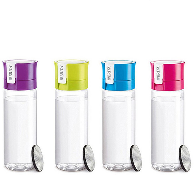 휴대용 정수 물병 보틀 600ml 4개 카트리지 물통 2개, 1개