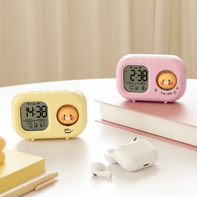 춘식이 미니 라이트 전자시계, 핑크, 핑크