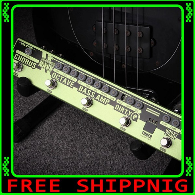마이크 VALETON Dapper BASS VES-2 멀티 이펙트 페달 스트립 6 in 1 베이스 튜너 코러스 옥타버 더티 Q, 1개