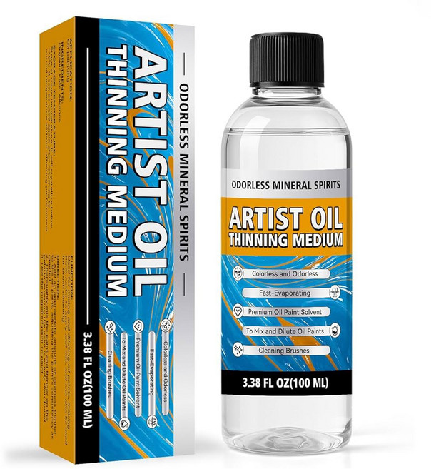 무취 미네랄 스피릿 페인트 예술가를 유화를 얇아지는 용제 100ML 시너 위한 프리미엄