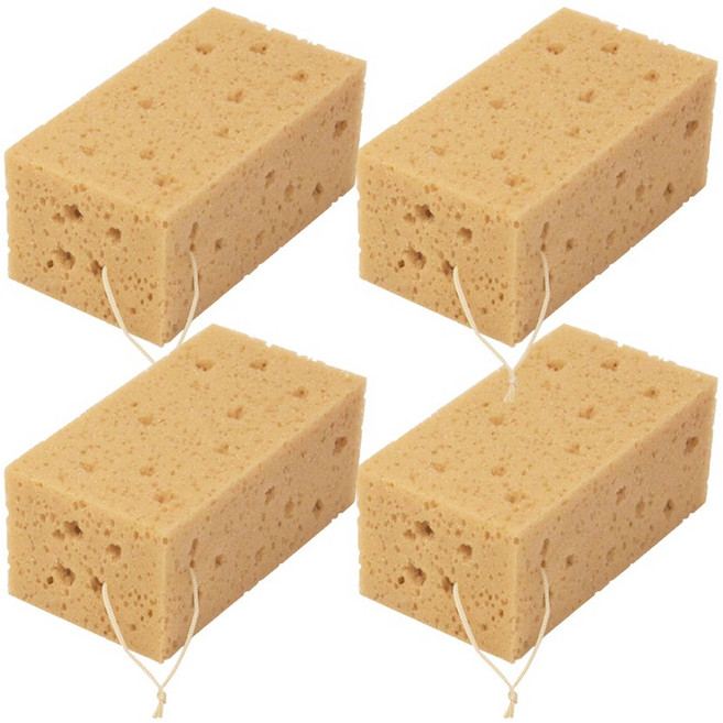 벌집 세차 스폰지 세차스펀지 4개, 세차스폰지 3호-브라운