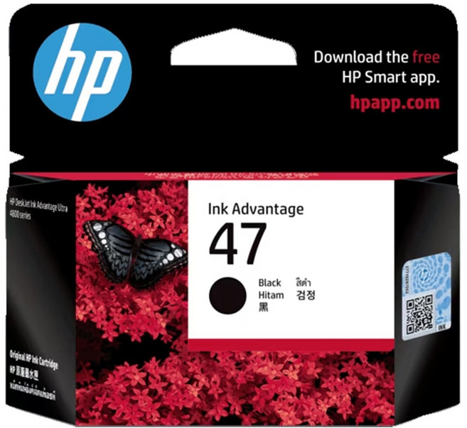 HP 原廠墨水匣 Ink Advantage 47 彩色墨水匣 適用於4925, Black, 1個
