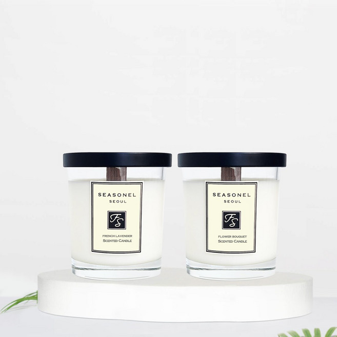 시즈넬 프리미엄 골든왁스 소이캔들, 릴리, 220g, 2개