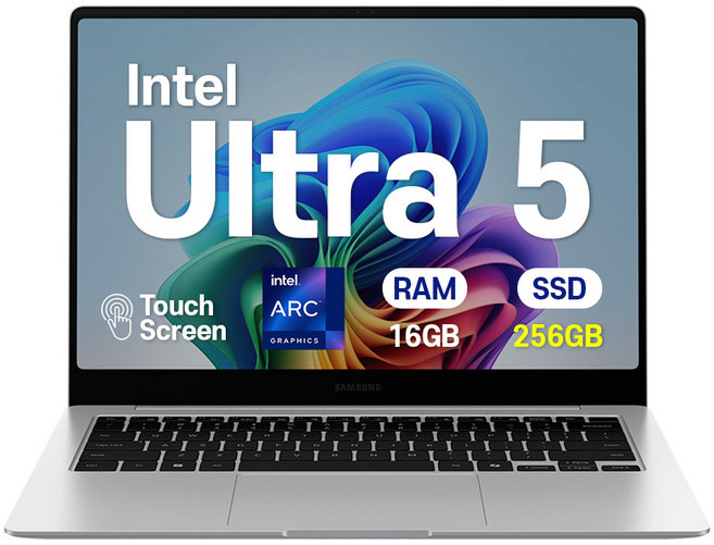 삼성노트북 갤럭시북5 프로 14인치 루나레이크 인텔 Ultra 5 터치스크린 AI 사무용 고사양 휴대용 노트북, NT940XHZ-A51A, Free DOS, 16GB, 256GB, 실버
