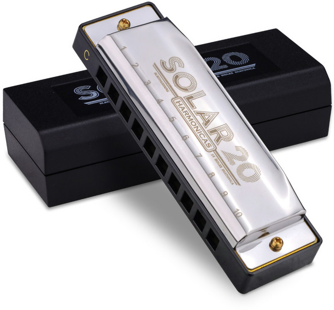 BUZOO 입문용 학습용 하모니카 10홀 하모니카 c키 10홀, 1개, 실버