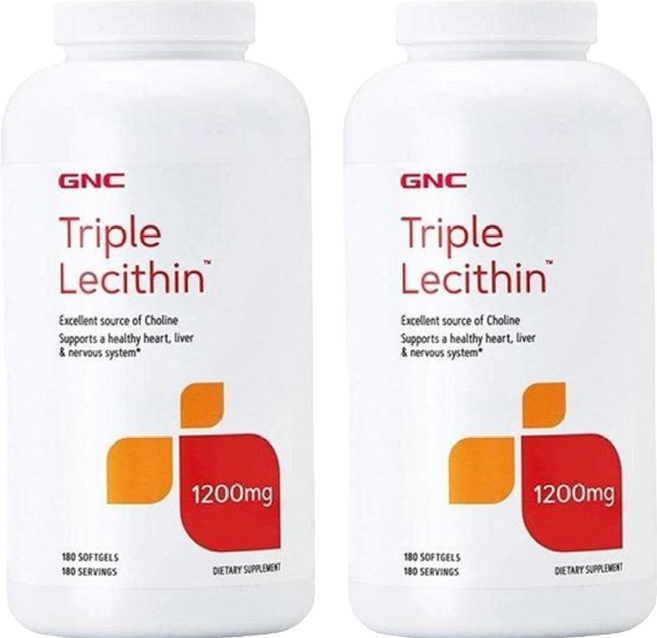 GNC 트리플 레시틴 1200mg 소프트젤, 180정, 2개