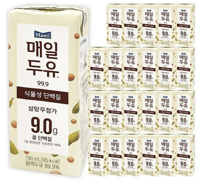 매일두유 무설탕 두유 190ml 24개