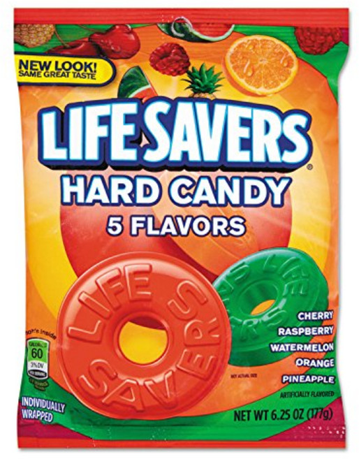 Life Savers 파이브 플레이버 하드 캔디 백 41온스 (2개 팩), 1.16kg, 1개, 6.25 Ounce (Pack of 1)