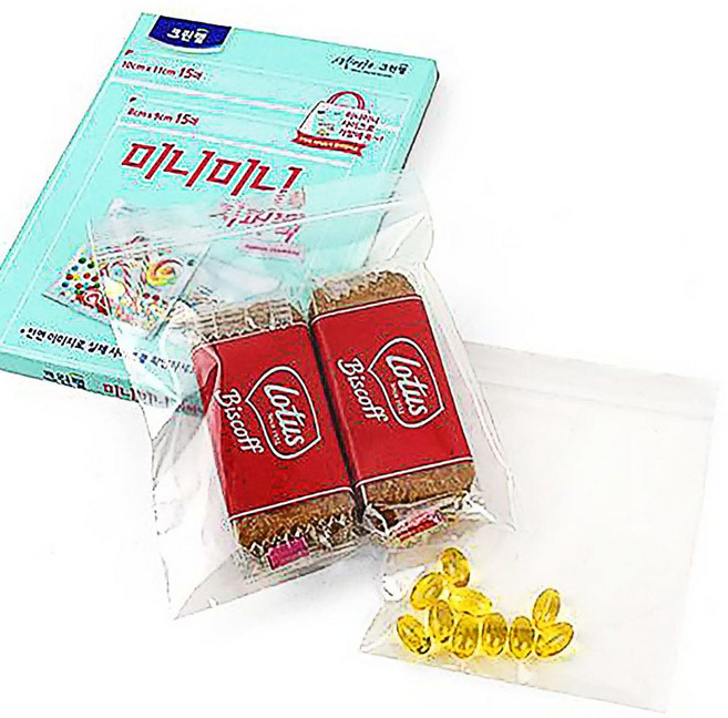 지퍼 간식보관팩 위생백 미니 식품용미니팩 투명 보관팩 포장 소형, 본상품