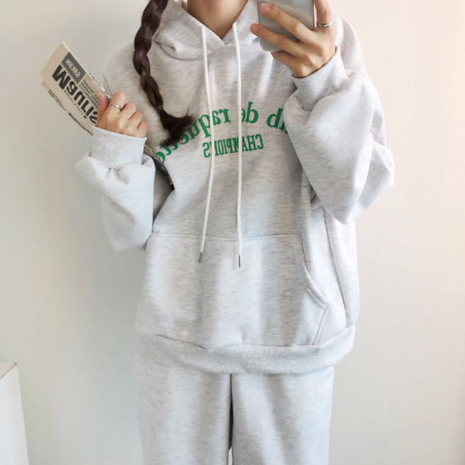 셋업시대 레터링 후드티 조거팬츠 트레이닝세트