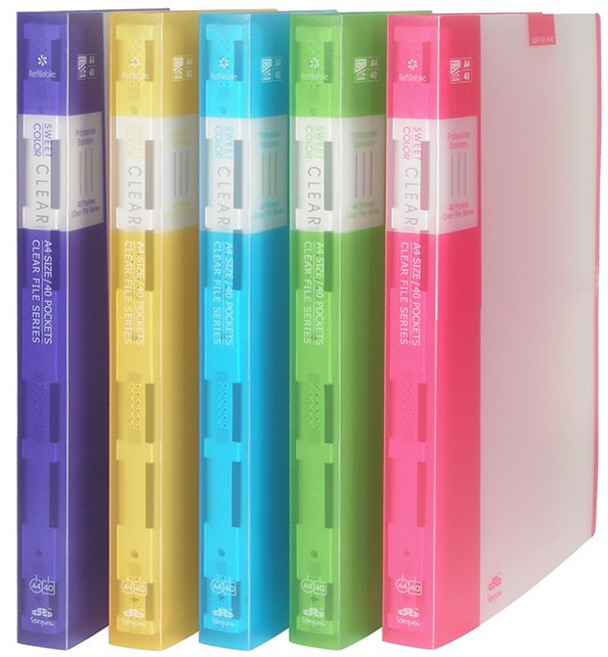 UV 클리어파일 40P 클리어화일 UV Clear File A4 40매, 하늘