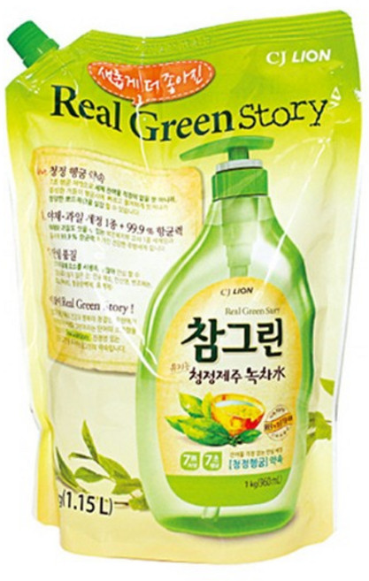 [CJ] 참그린 주방세제 리필 1.2kg, 1개