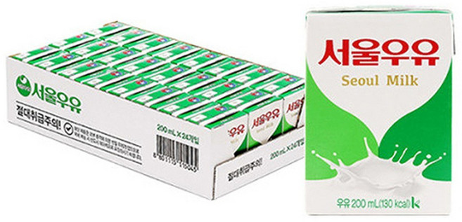 서울우유 멸균 흰우유, 24개, 200ml