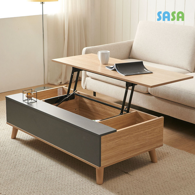 사사가구 자이언트 리프트테이블 좌탁/티테이블, 단품