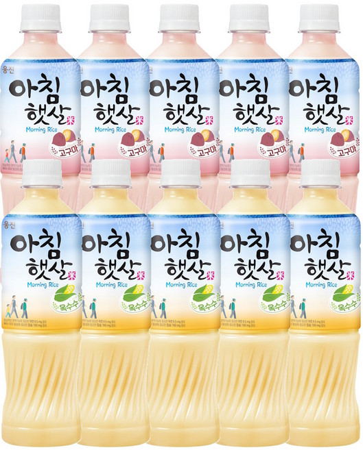 웅진 아침햇살 고구마 옥수수 반반혼합, 10개, 500ml